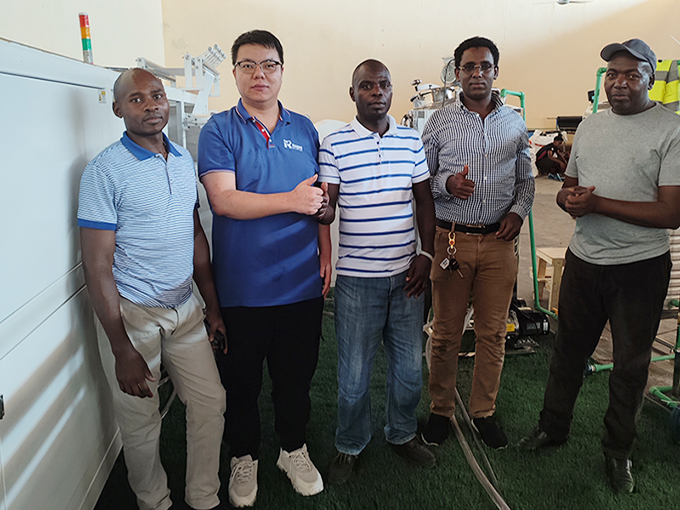 土耳其6道半濕巾機客戶現場