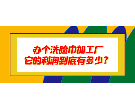 辦個洗臉巾加工廠，它的利潤到底有多少？
