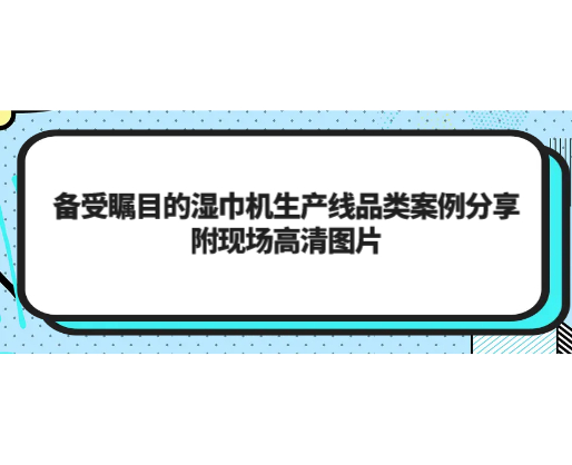 備受矚目的濕巾機生產線品類案例分享，附現場高清圖片