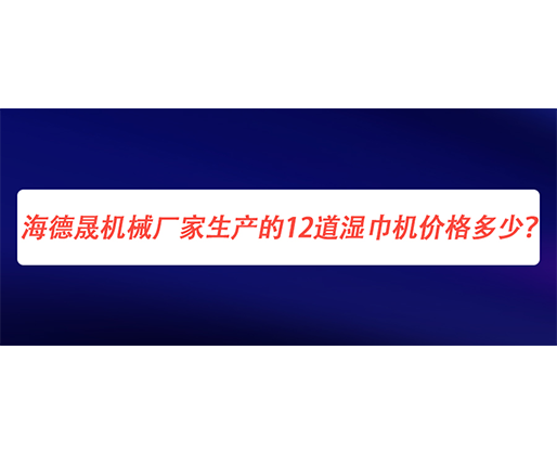 海德晟機械廠家生產的12道濕巾機價格多少？